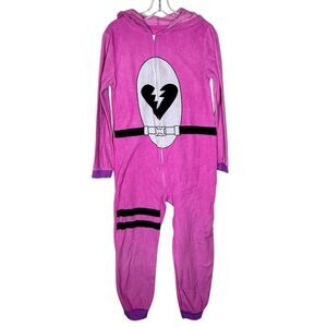 Fortnite Kids Pink Cuddle Team Leader Costume Pajama Size 14/16 Hooded
